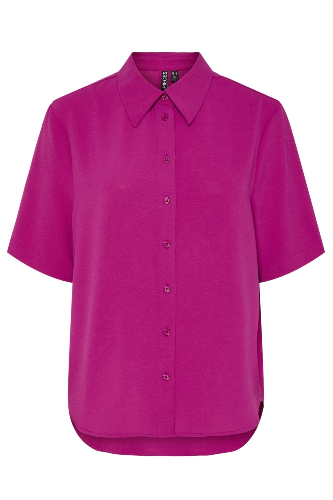 PCSIJA SS SHIRT WVN FC BC 17155981 FESTIVAL FUCHSIA